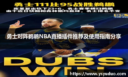 勇士对阵鹈鹕NBA直播插件推荐及使用指南分享